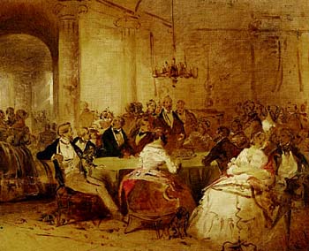 Society Scene in old Vienna