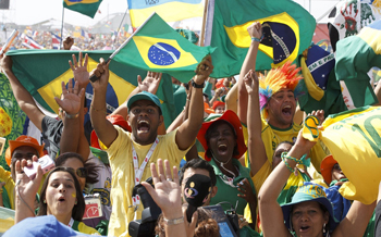 A wild crowd at WYD, Brazil