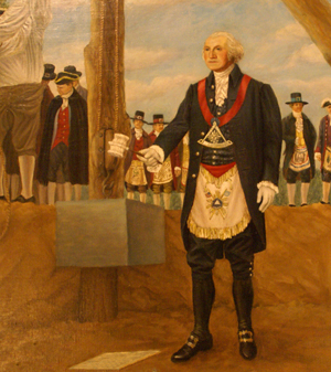 Washington in full Masonic Attire