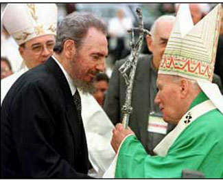 JPII blesses Fidel Castro