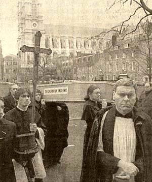 An Anglican funural procession