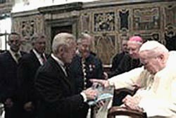 JPII being blessed by 160 rabbis