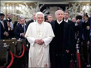 Benedict at the New York synagogue