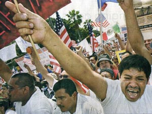 May 1 Rally in L.A., Closeup