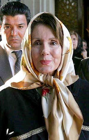 Nancy Pelosi visits a mosque