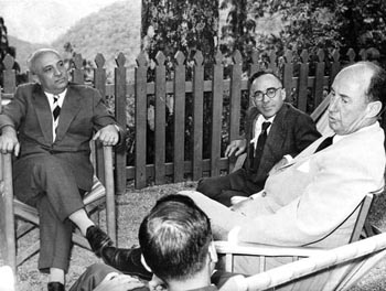 Fanfani, adlai Stevenson, and La Pira at Camaldoli