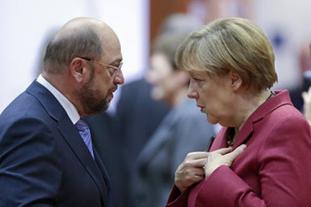 Schulz and Merkel