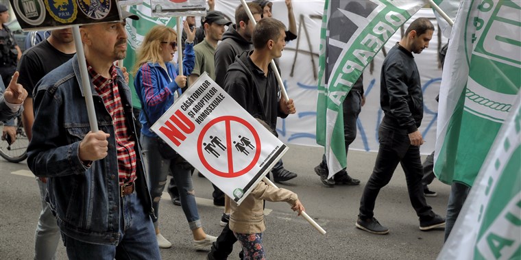 Romanians protest same sex unions