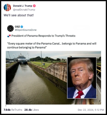 Trump's Panama tweet exchange