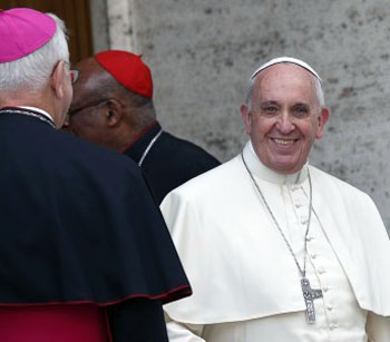 Pope Francis smiling