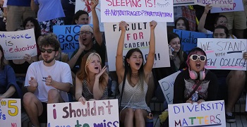 Screaming radicalized students