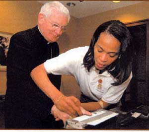 Card. Keeler being fingerprinted by the police