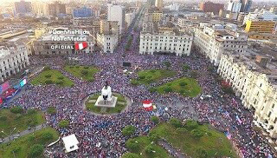 Manifestation against genre agenda in schools - Peru -1