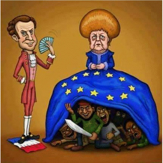 Macron and Angela Merkel