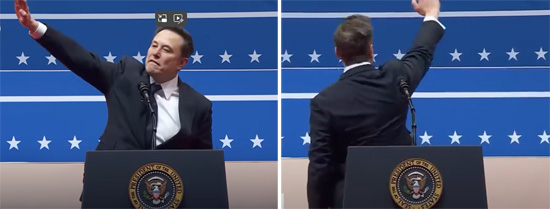 Elon Musk giving Nazi Salute