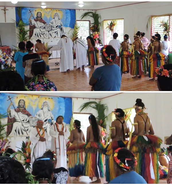 Topless women at Mass in Micronesia 3