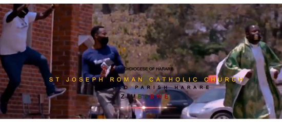 African priest dancing to Jerusalema