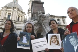 Philadelphia parishioners protest outside the cathedral